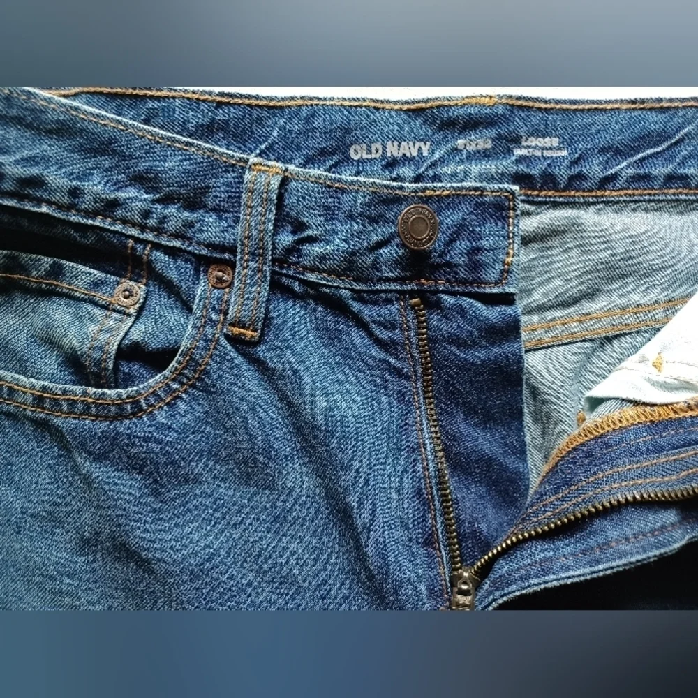 Old Navy Loose Fit Basic Medium Wash Men's Classic Blue Jeans 31x32